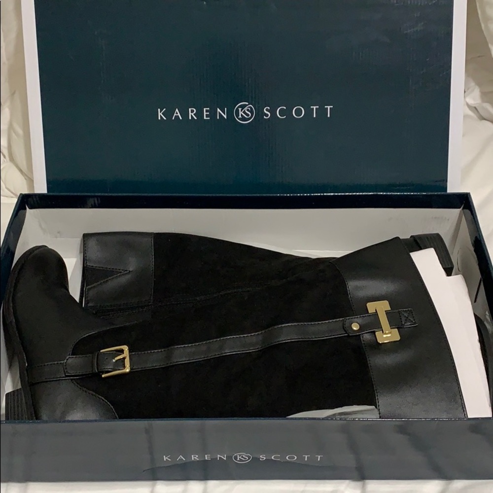 Karen Scott Deliee Wide-Calf Riding Boots